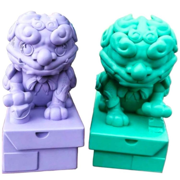  Sneaker Stone Lions Art Toy - Museum Edition by Tobyato (Toby Tan)