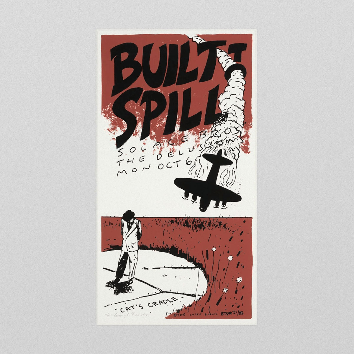 Built to Spill / Solace Bros / The Delusions Poster, Cat's Cradle, Carrboro NC, 2003