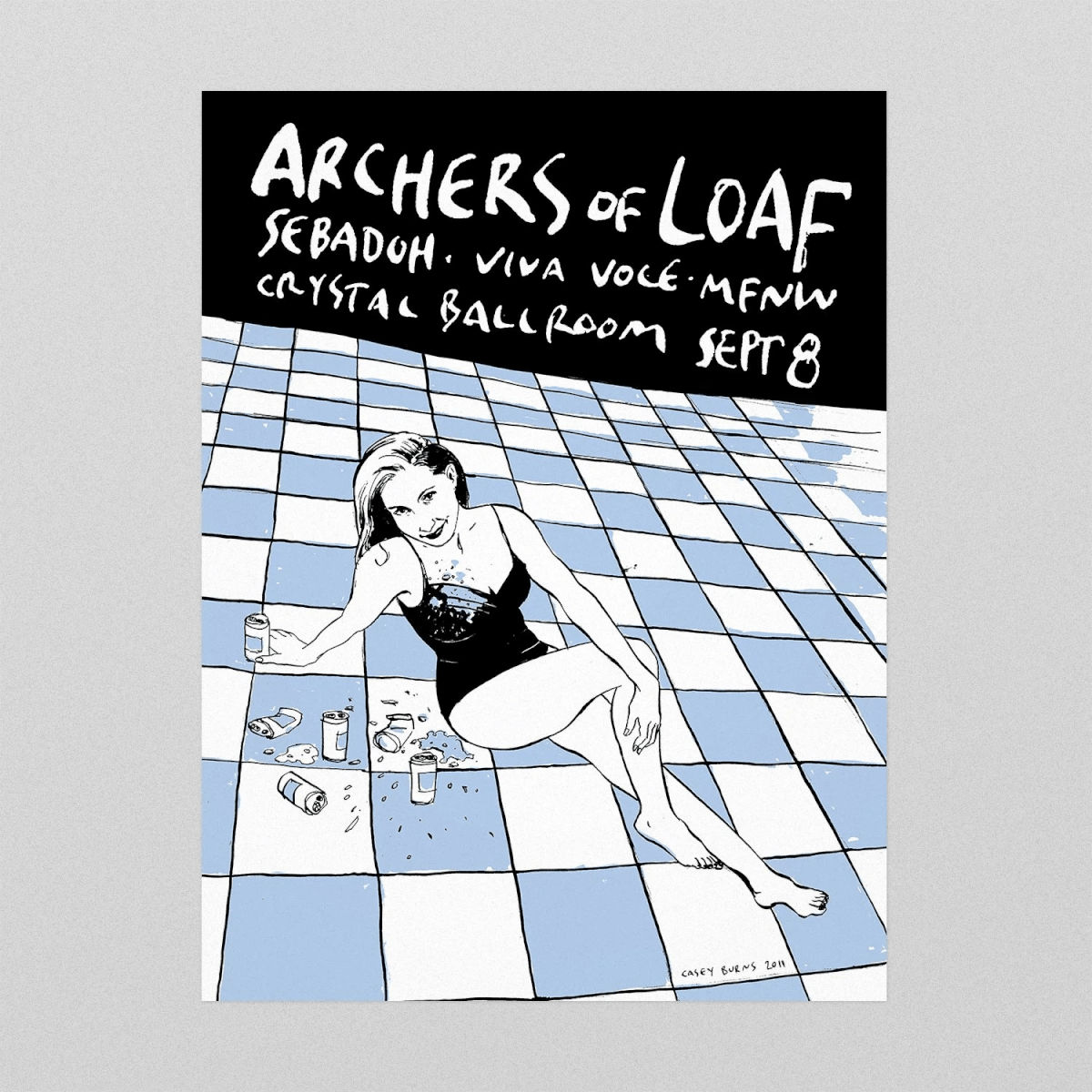 Archers of Loaf / Sebadoh / Viva Voce Poster, Portland, 2011