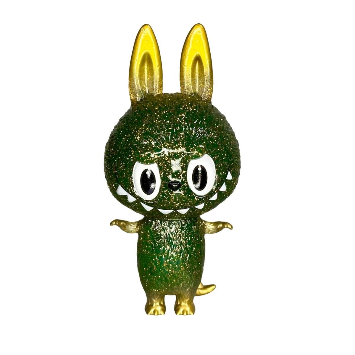 Labubu Clear glitter gold/green fill