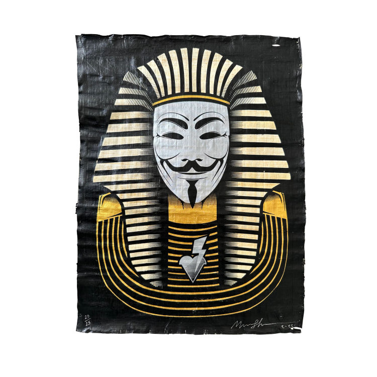 2Vth Blacked-out - Papyrus Print by Marwan Shahin