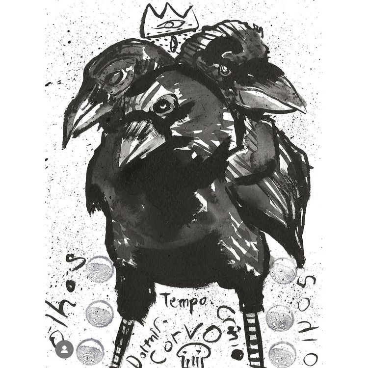 3 Headed Crow King by Jaws Blake