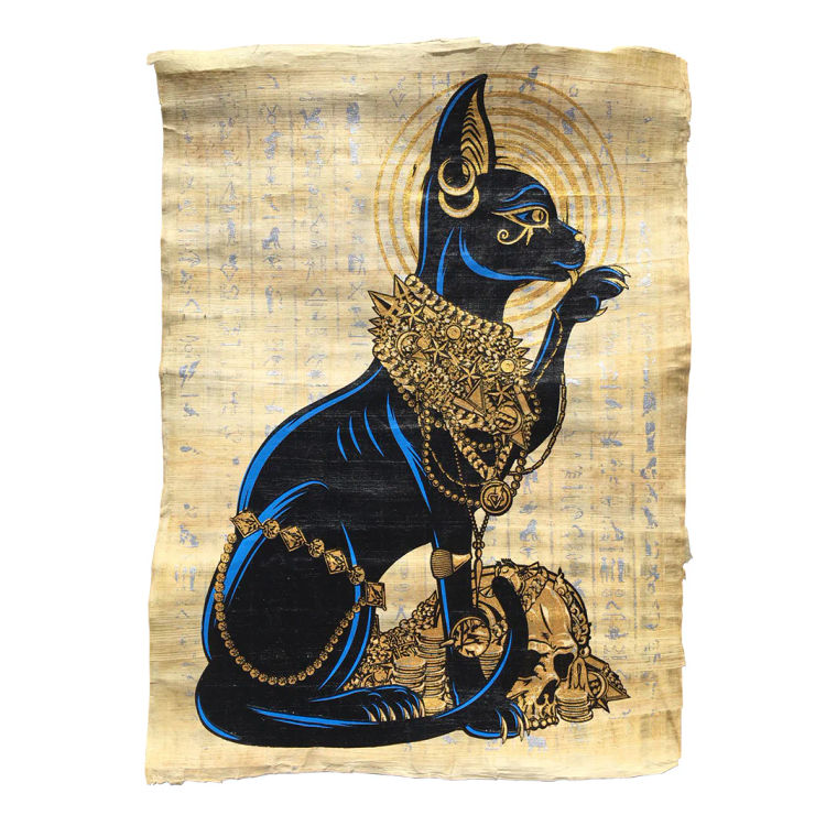 9 Lives - Papyrus Print by Marwan Shahin