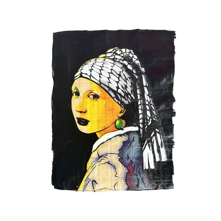 LADY GAZA - Papyrus Print by Marwan Shahin