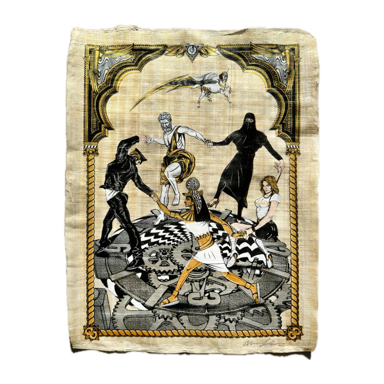 MELTING POT - Papyrus Print by Marwan Shahin