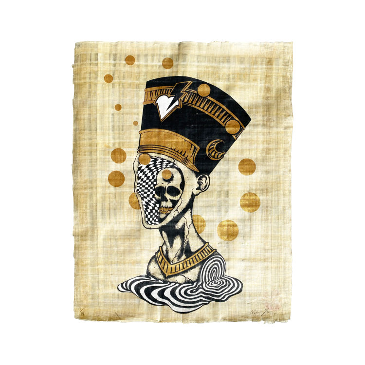 Nevertiti - Papryus Print by Marwan Shahin