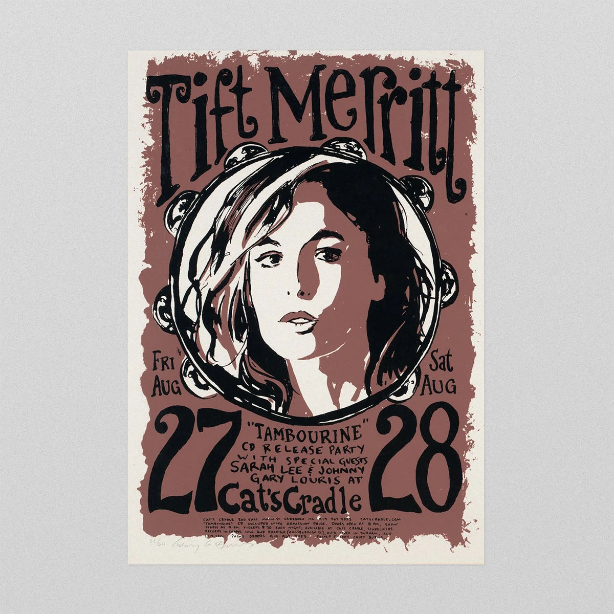 Tift Merritt Tambourine Album Release Poster, Cat's Cradle, Carrboro NC, 2004