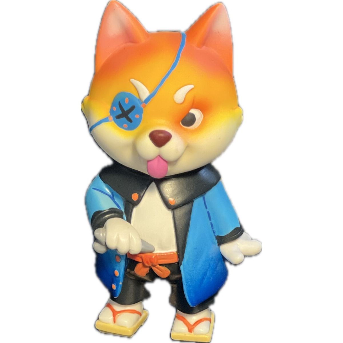 Black and light blue cloak/white