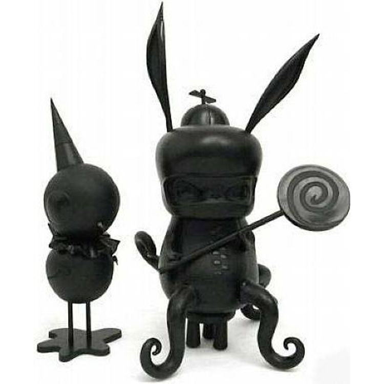 Benny and Red Bird - Black by Kathie Olivas