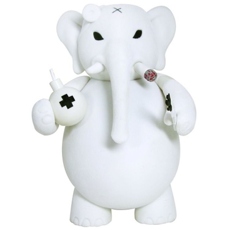 Dr. Bomb - Hairy Bomb White by Frank Kozik
