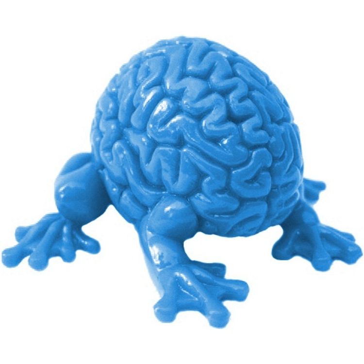Jumping Brain - Cyan by Emilio Garcia