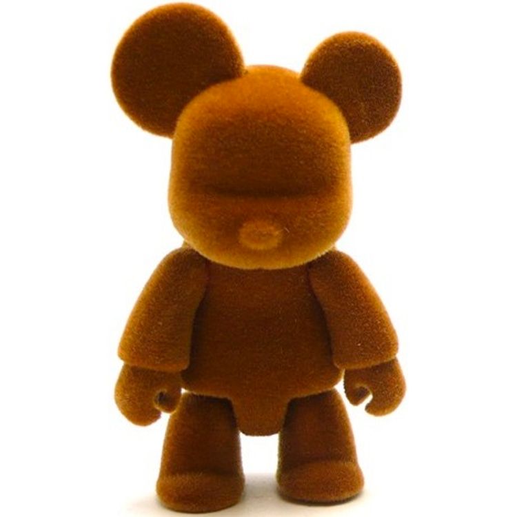 Bear Qee Flocked - Brown by Toy2r