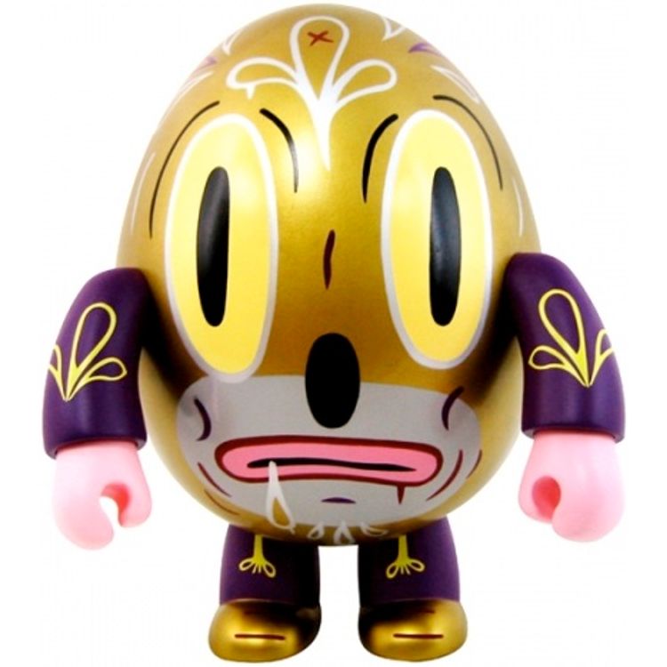 Hump Qee Dump Qee Egg 8" - Gold by Gary Baseman