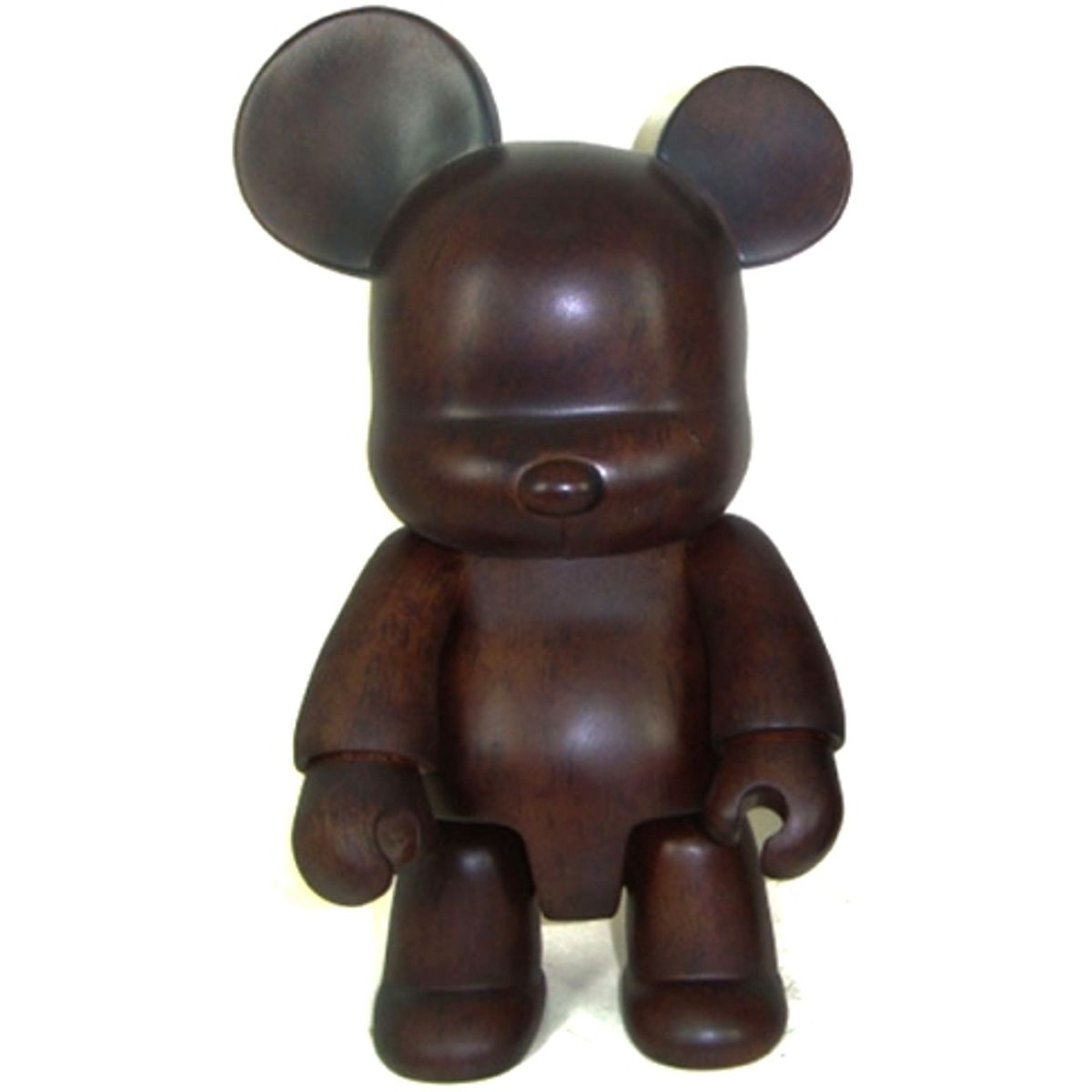 Wood Grain Bear Qee 8" - Dark Sapele Matte