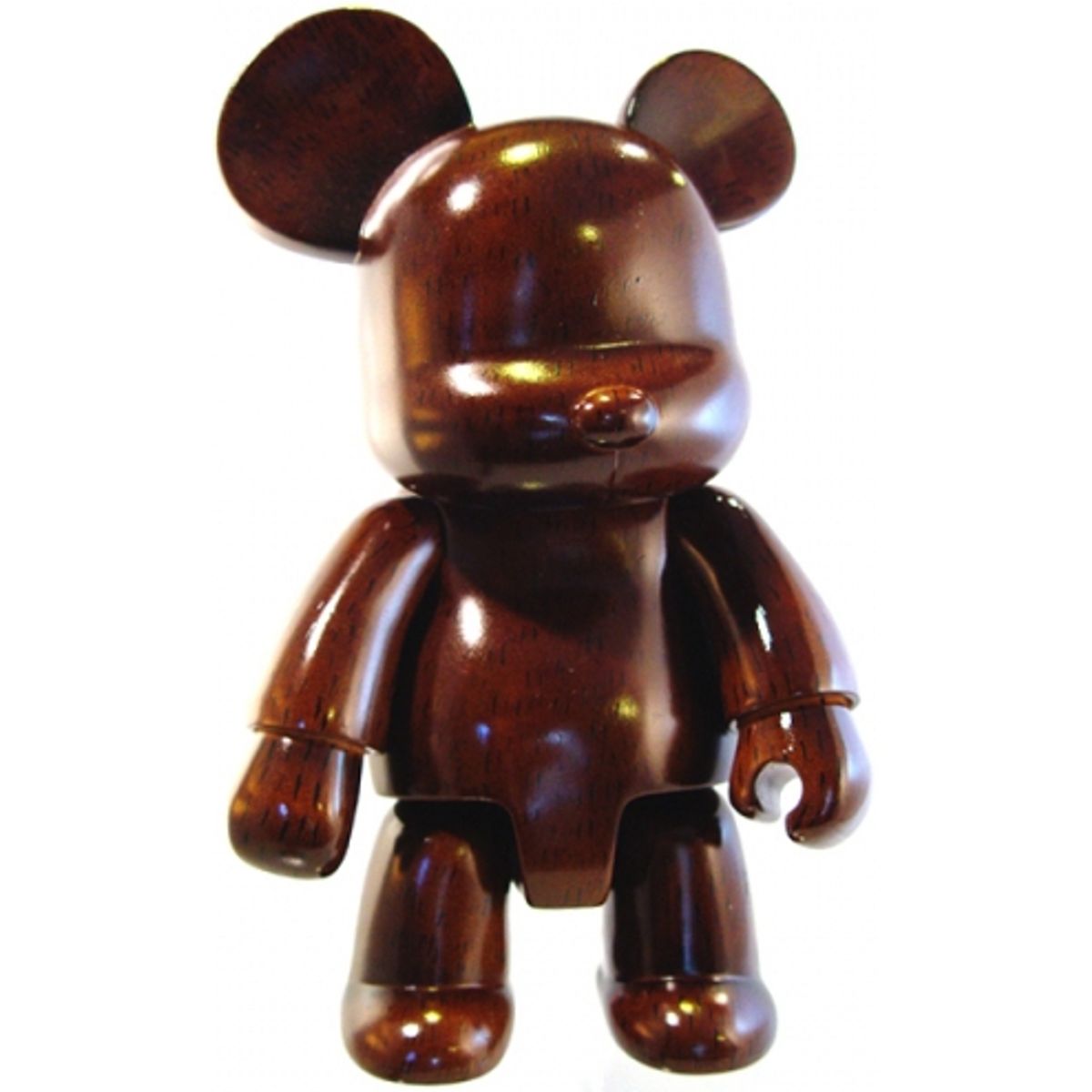 Wood Grain Bear Qee 8" - Light Sapele Gloss