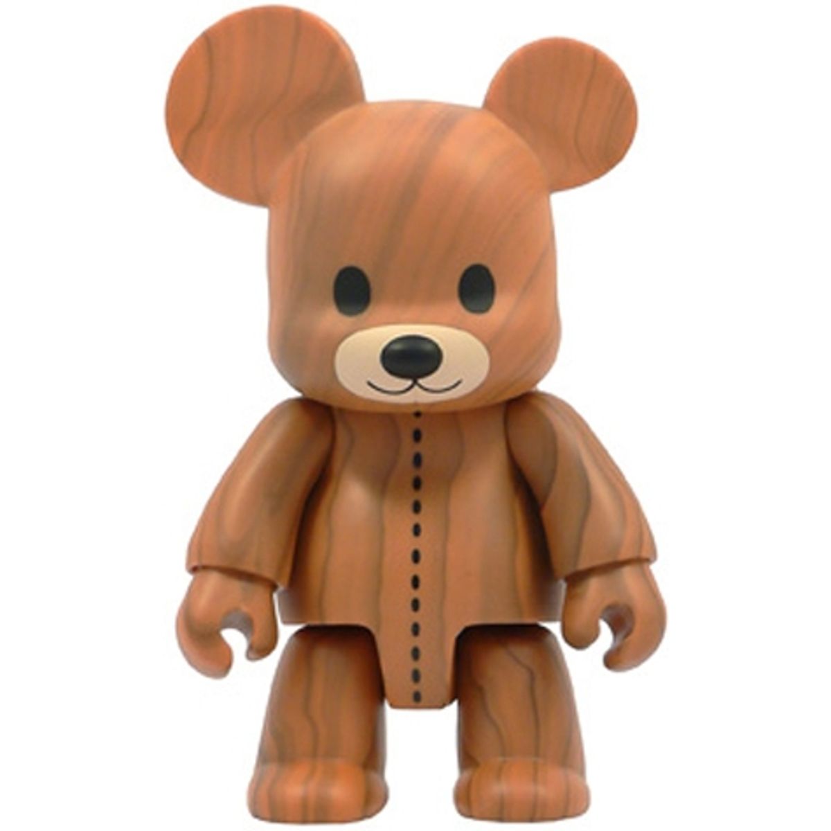 Wood Grain Teddy Bear Qee 8" - Dark