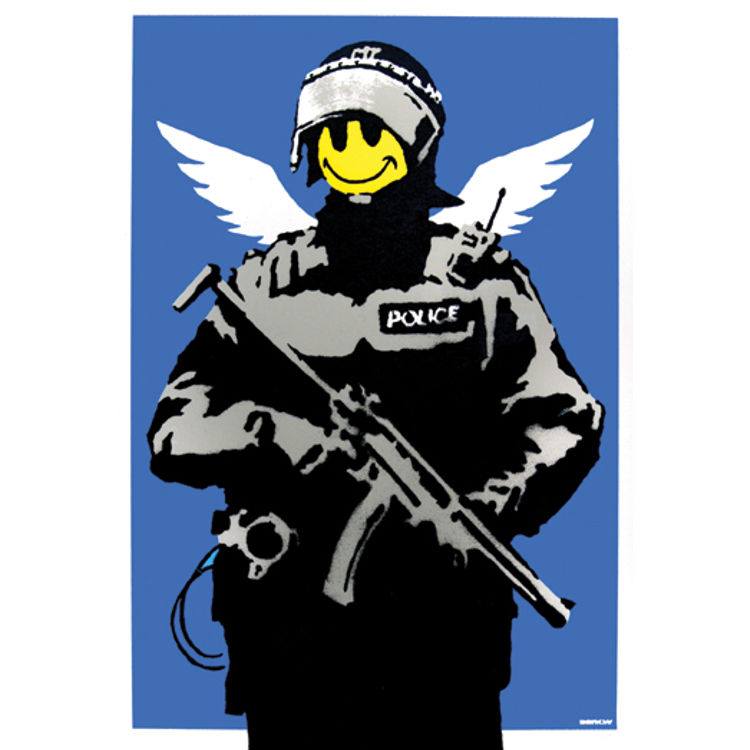 Flying Copper by Banksy