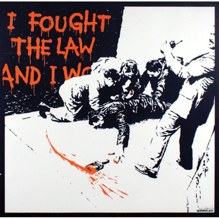 I Fought the Law - Orange by Banksy