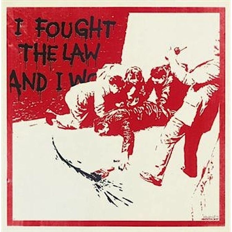 I Fought the Law - Red by Banksy