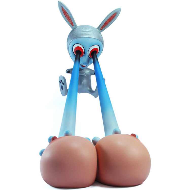 Bunny Sees Boobs - Blue by Colin Christian