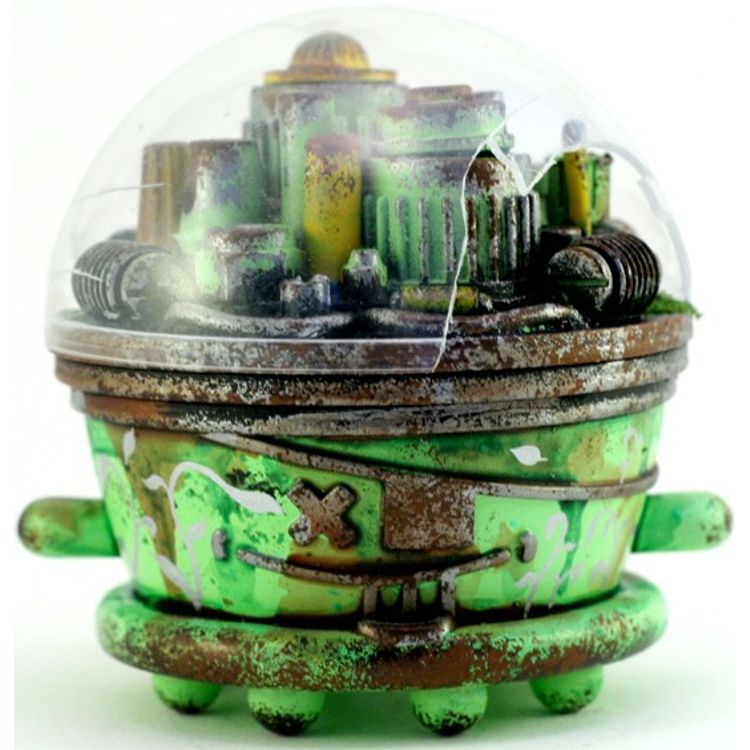 Buffup Robobrains - Green by Cris Rose