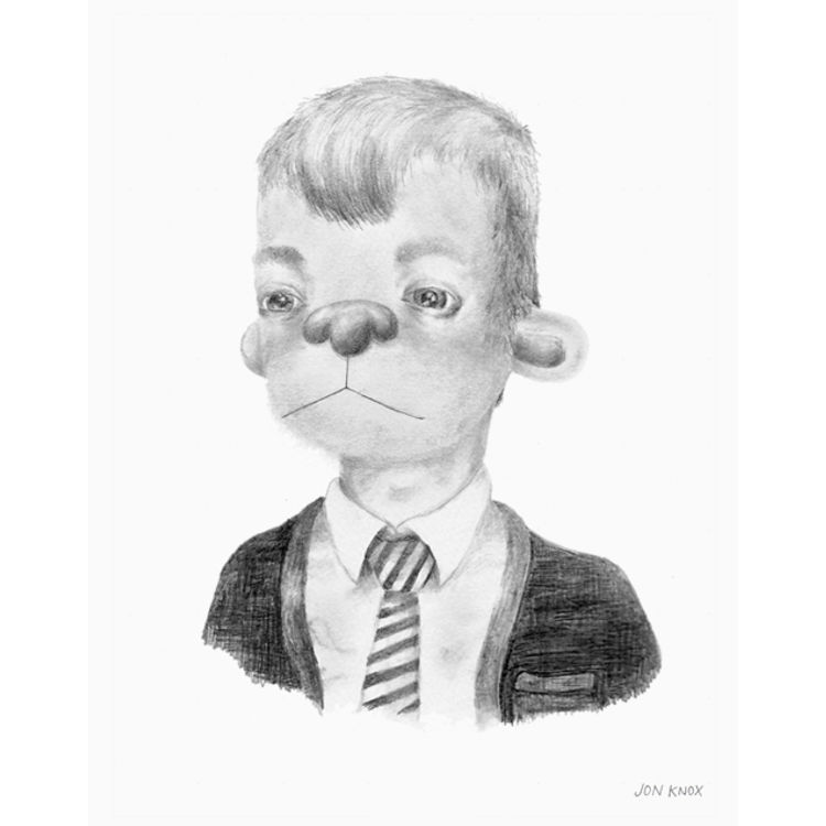 Schoolboy with Necktie by Jon Knox (Hello Brute)