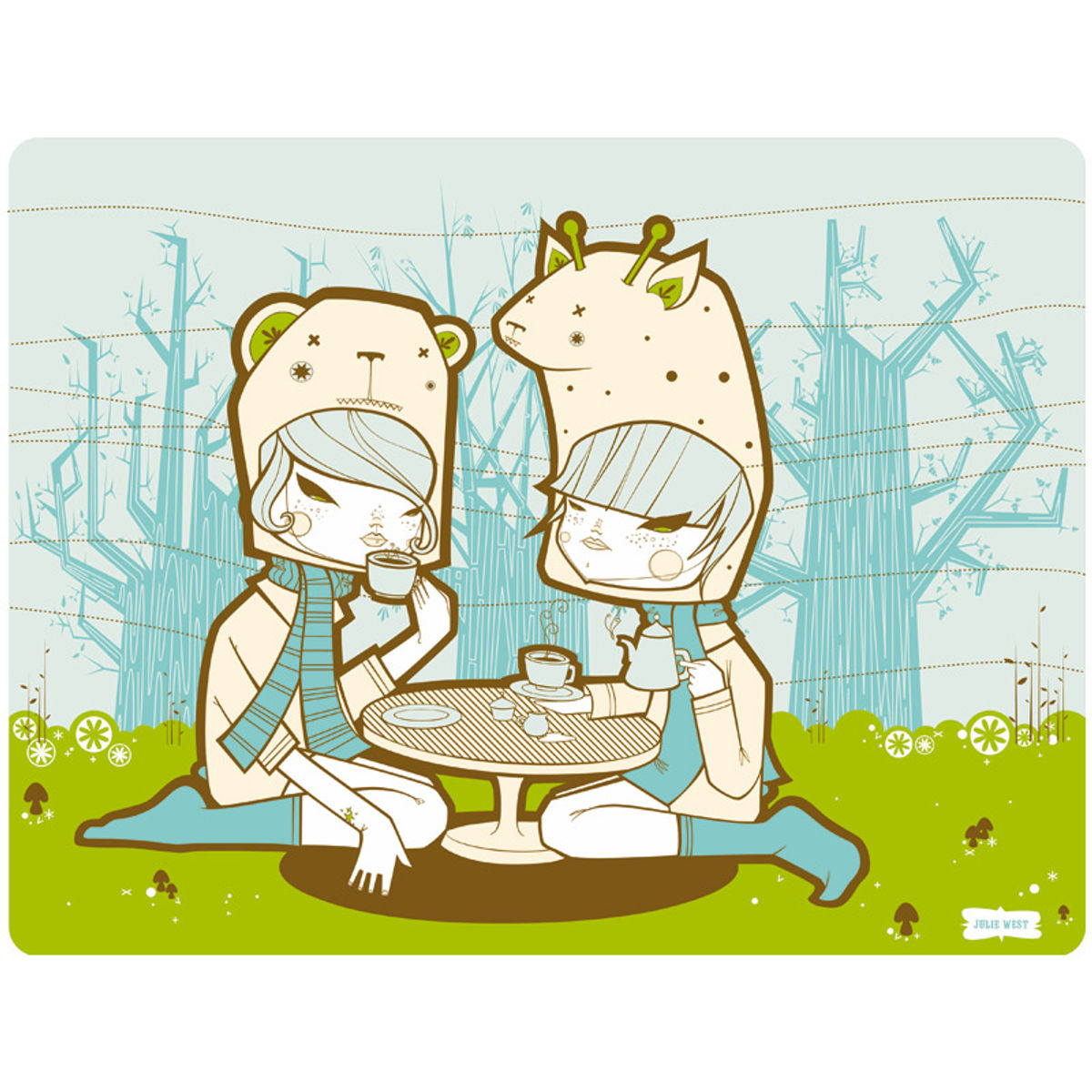 Bear Giraffe Teaparty