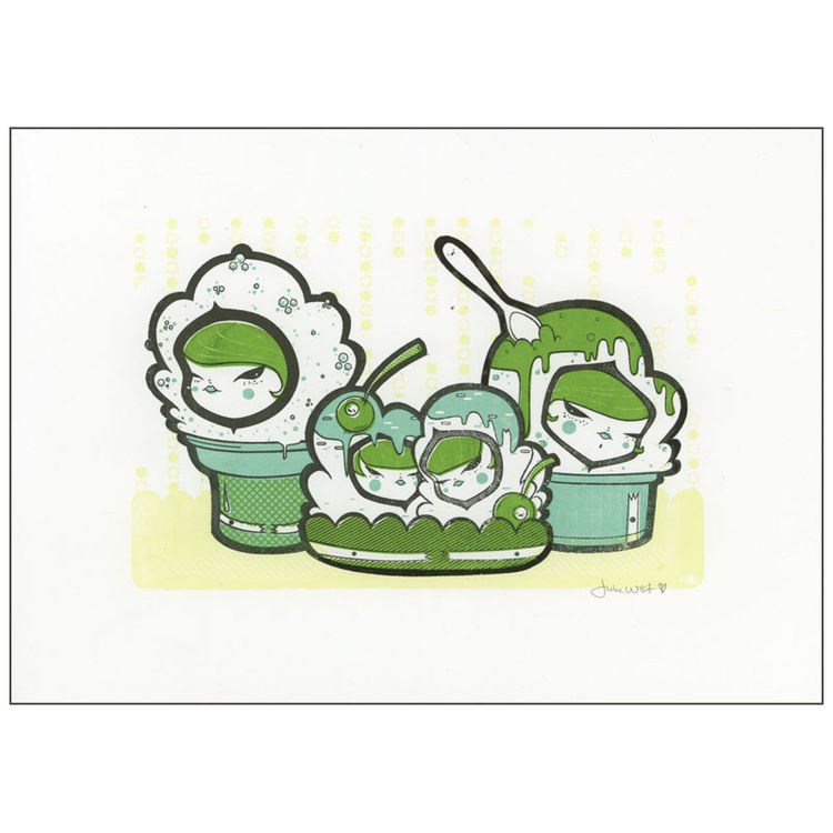 Green Ice Cream People by Julie West