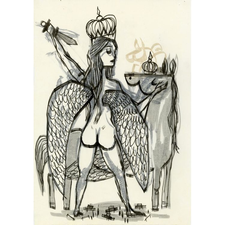 Monarchy Sketch by Amanda Visell