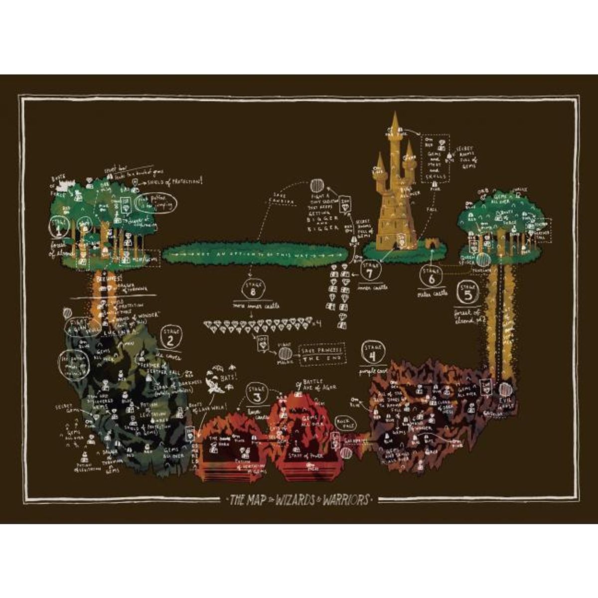 The Map to Wizards and Warriors