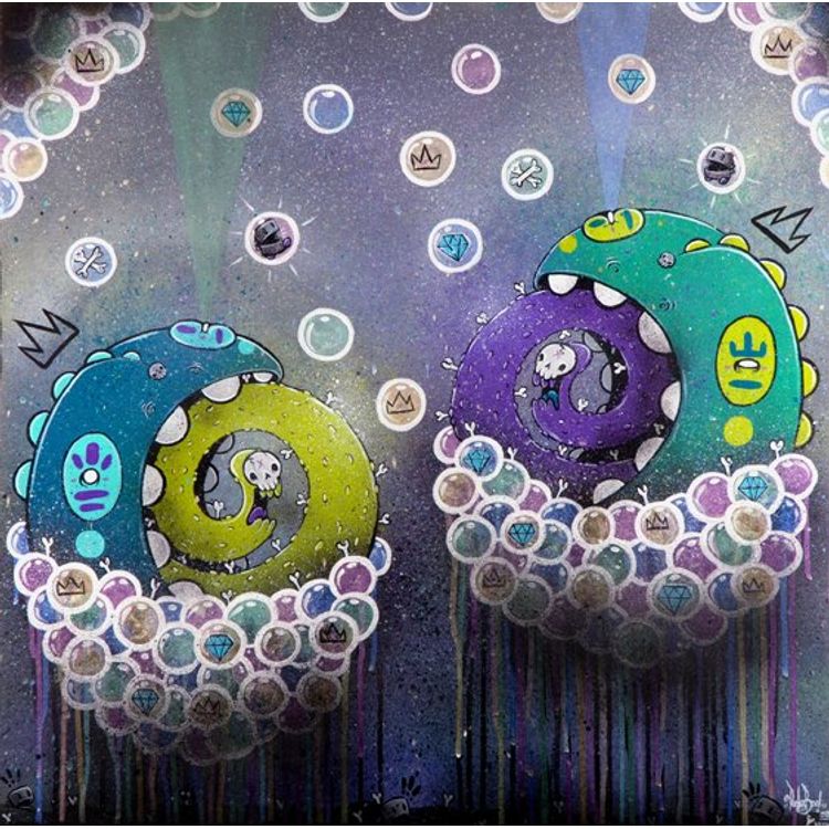 Double Bubble Trouble by Peekaboo Monster