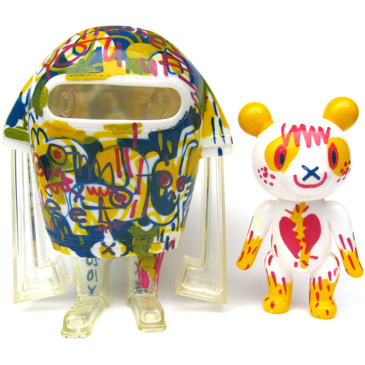 Love Messes You Up & Broken-Hearted Bear by Jon Burgerman