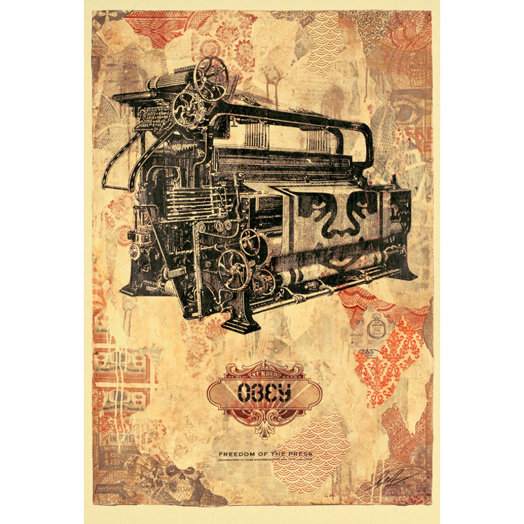 Freedom of the Press by Obey Giant (Shepard Fairey)