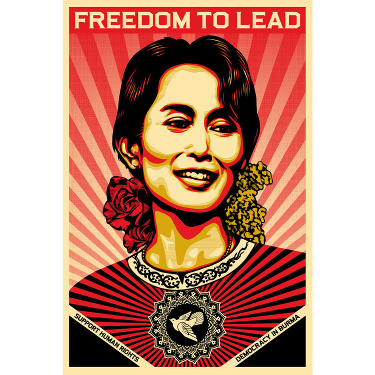 Aung San Suu by Obey Giant (Shepard Fairey)