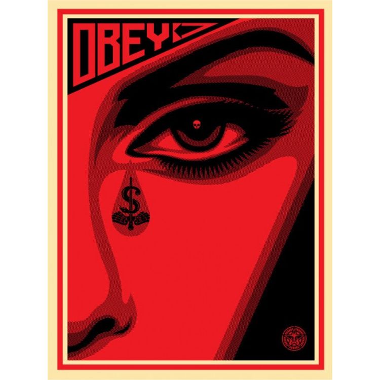 Eye Alert - Red by Obey Giant (Shepard Fairey)