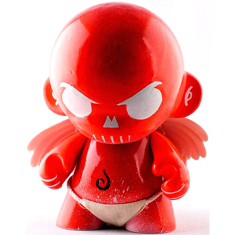 Red Skullhead Munny by Huck Gee