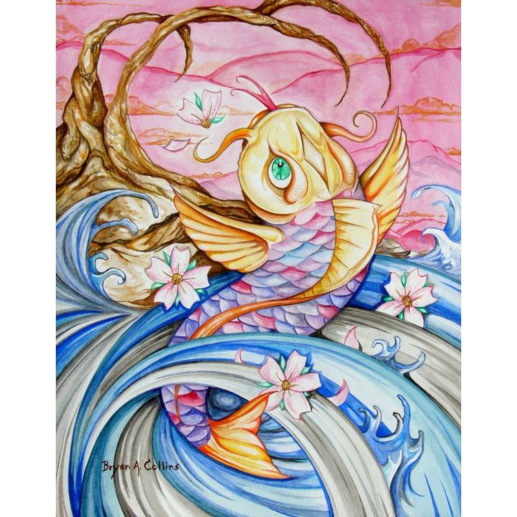 Watercolor Koi Fish by Color Chemist (Bryan Collins)