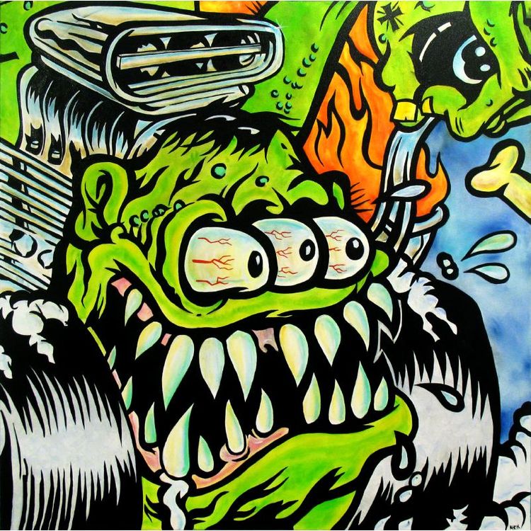 Obiligatory Low Brow Painting by Frank Kozik
