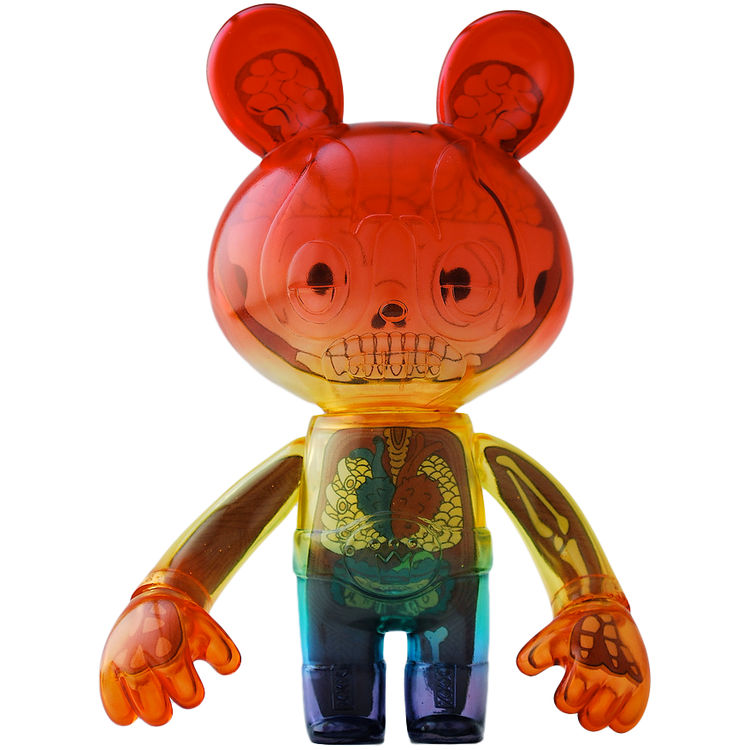 Lucha Bear - Clear Rainbow with Devil Guts by Itokin Park