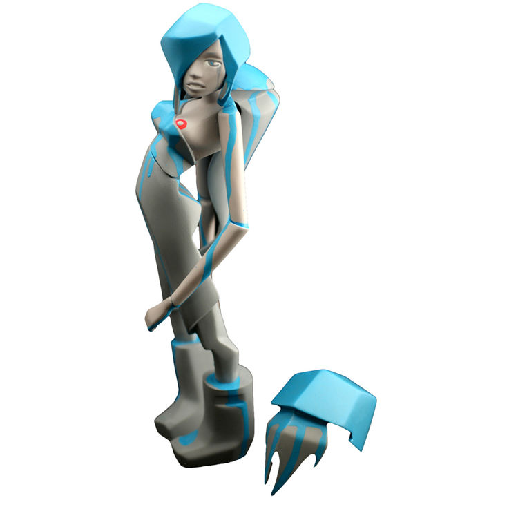 SkullSkin - Blue Drips by Ajee (Anne Juliette Deschamps)
