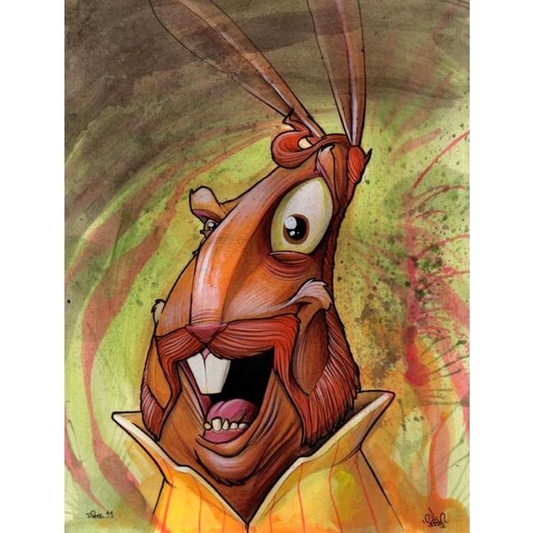 Hazel 'You look hungry! Rat's getting too clever, I suppose? by Scribe (Donald Ross)