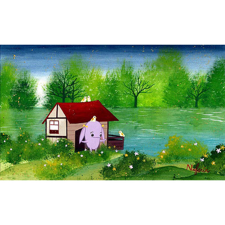 In which friends arrive at the river house by Noferin