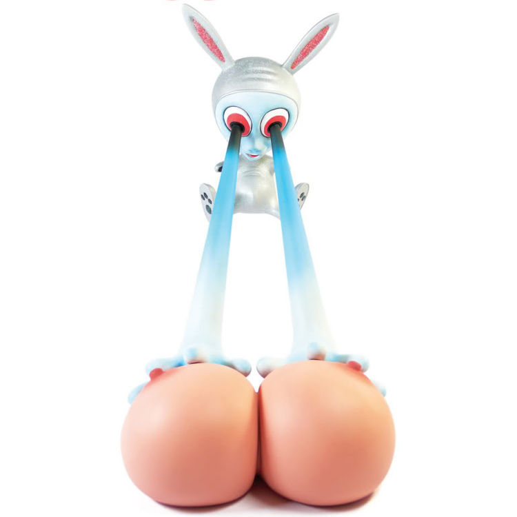 Bunny Sees Boobs - White by Colin Christian