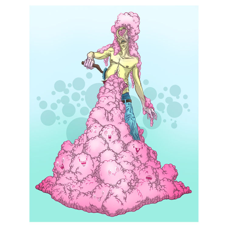 Cotton Candy Machine - Pink by Alex Pardee