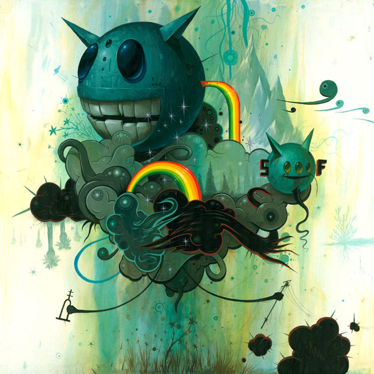 Thunder Clouds over a Flower by Jeff Soto