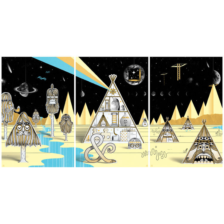 Our Mountain (Triptych) by Steven Harrington