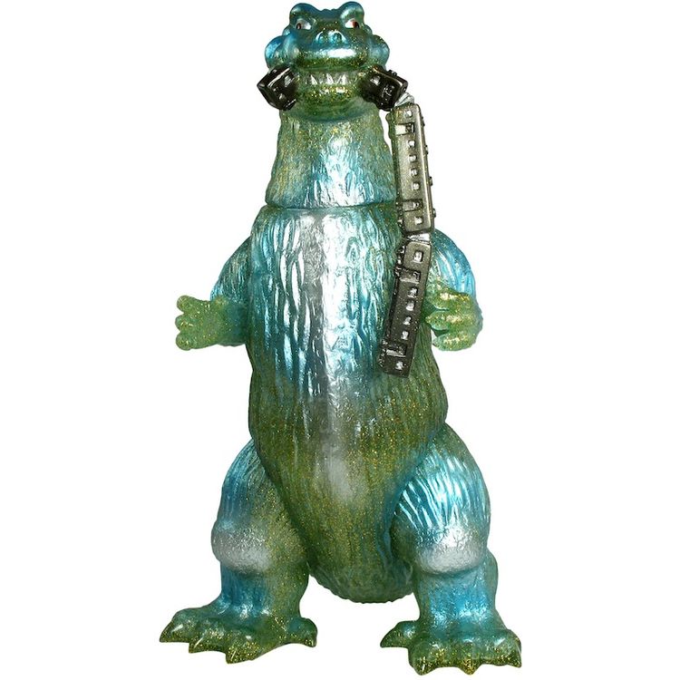 Godzilla - Blue Clear Glitter with Train by Toygraph
