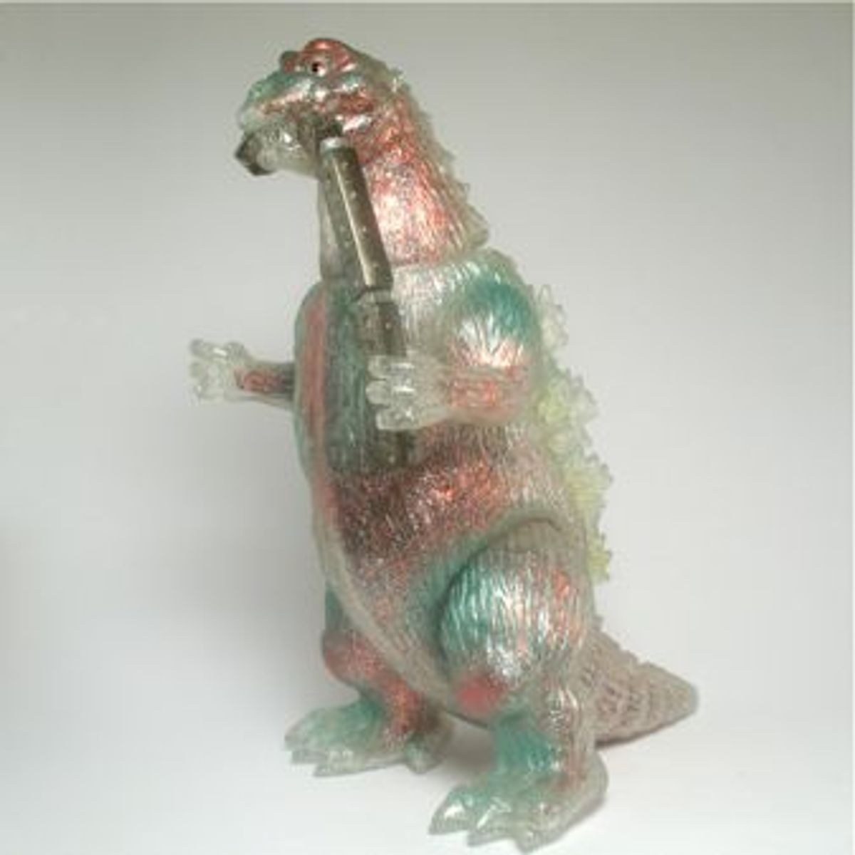 Godzilla w/ Train - Clear Glitter with Foil