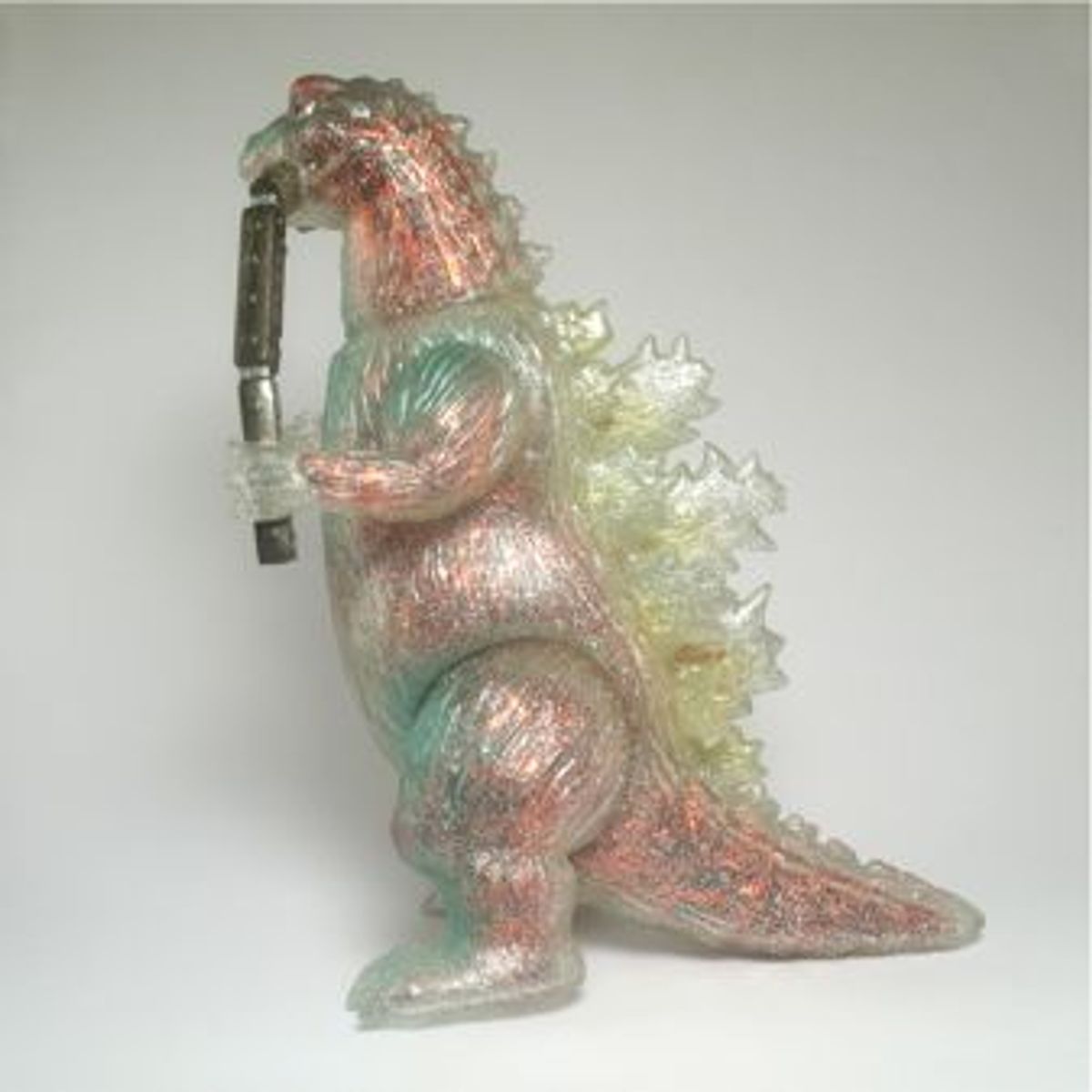 Godzilla w/ Train - Clear Glitter with Foil