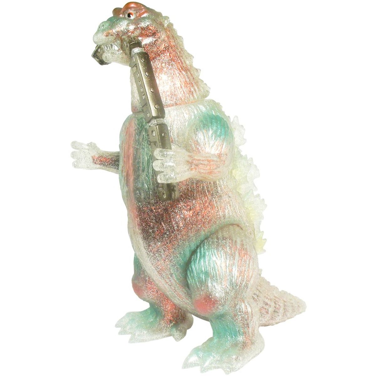 Godzilla w/ Train - Clear Glitter with Foil